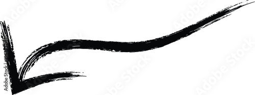 Black brush stroke, artistic line, abstract drawing, creative expression