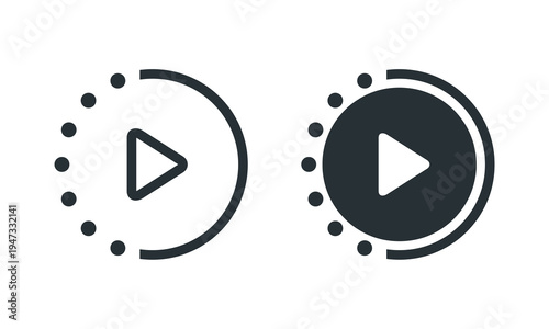 Video Retention and Playback Time. Vector Illustration