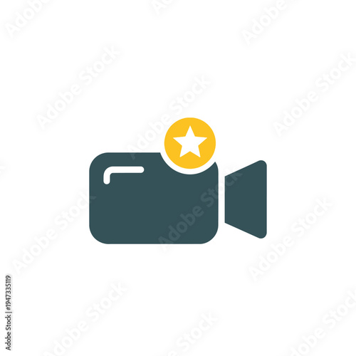 Award winning video camera icon graphic.