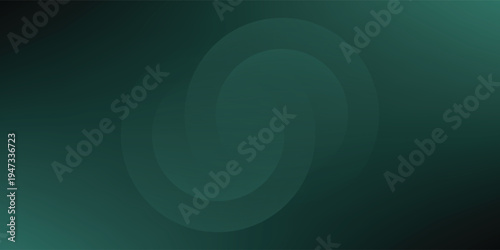 A dark green background with smooth, overlapping circles. The background is green with a gradient texture, creating a modern, abstract style. Minimal abstract circles vector gradient background
