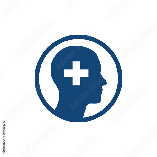 Medical mental health care symbol.