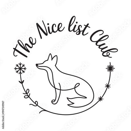 The nice list club logo featuring a fox with winter elements