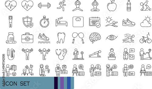 Print Minimalist Web and Mobile App Interface Icon Set Featuring Essential Navigation Communication E-commerce and Digital Tools