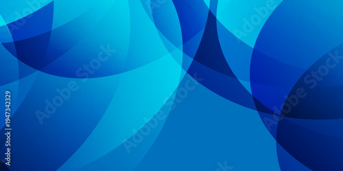 Abstract blue background with overlapping circular shapes and soft gradients for tech design. abstract background featuring dynamic overlapping blue circles and transparent layers. 