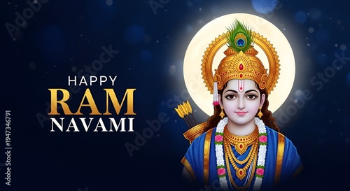 divine celebration: honoring Ram Navami, a sacred Hindu festival commemorating the birth of Lord Rama, with devout worship, spiritual rituals, and vibrant cultural ..