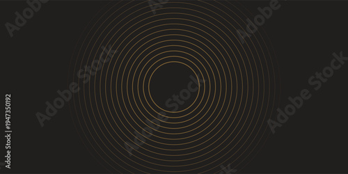 3D brown lines techno abstract background layer on dark blank space with circles shapes effect for backdrop, wallpaper. Modern cincept. Vector Illustration.