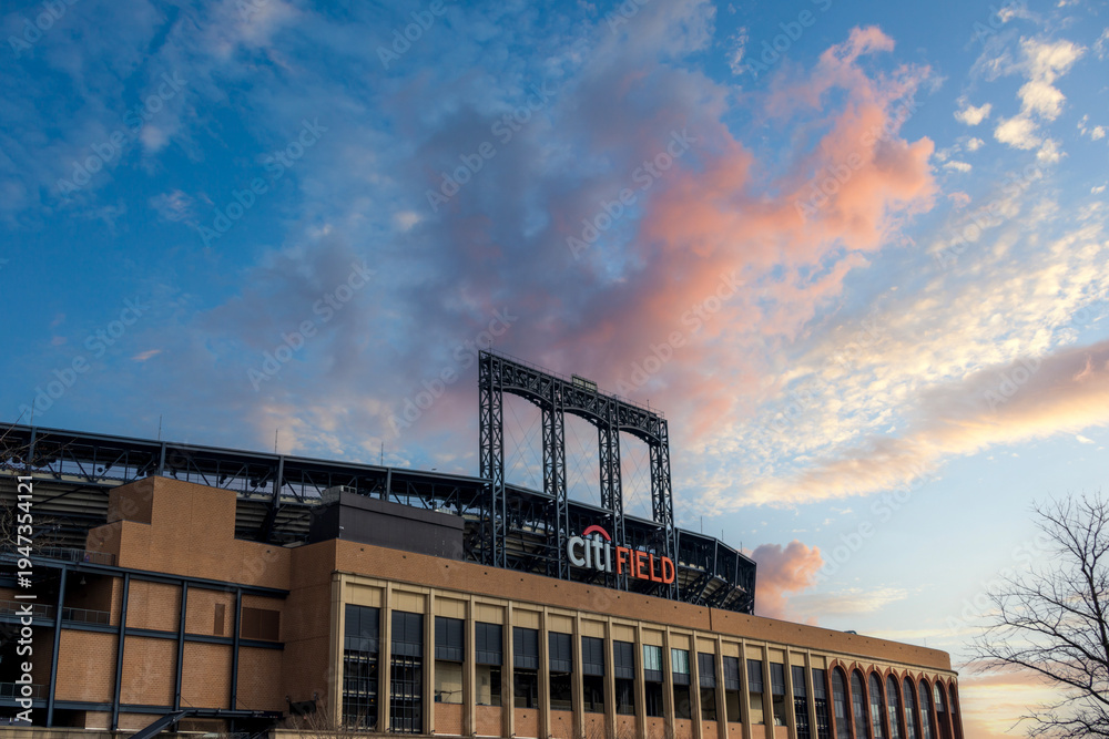 Naklejka premium Citi FIeld home of the New York Mets MLB Team in Flushing New York USA