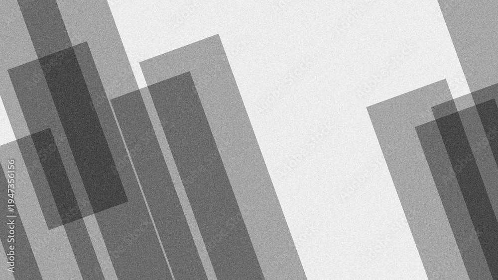 Fototapeta premium Modern Geometric Background with Overlapping Transparent Squares and Grey Grainy Texture