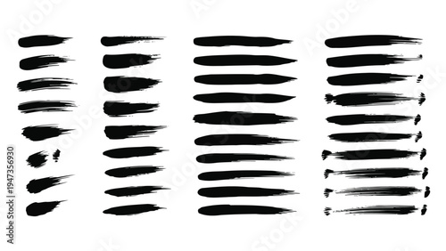 Abstract brush stroke patterns on a neutral background Vector