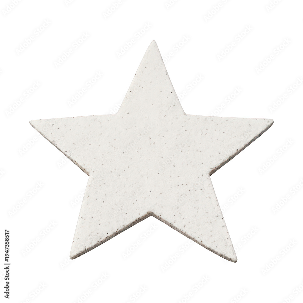 Obraz premium PNG Textured white star shape