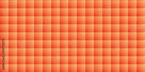 Orange tiled gradient abstract background, vibrant warm squares in repeating grid with glossy D effect and soft shadows, modern minimalist vibe ideal for digital backdrop, wallpaper, branding