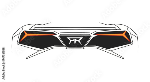 Futuristic Car Headlight Design.