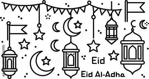 Eid al adha mubarak islamic festival of sacrifice and faith celebrations