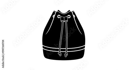 Black Drawstring Backpack.