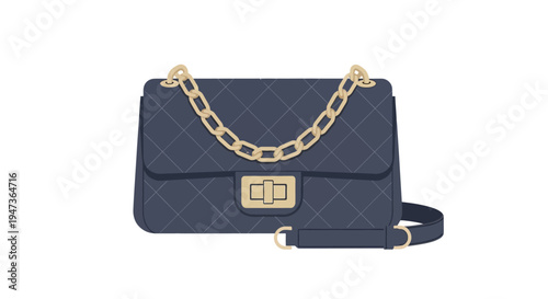 Black Handbag with Gold.