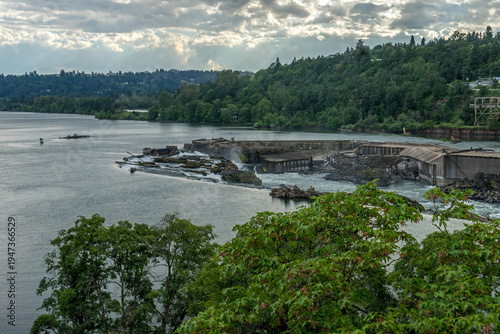 Bild auf Leinwand Willamette Falls, Oregon City, Oregon