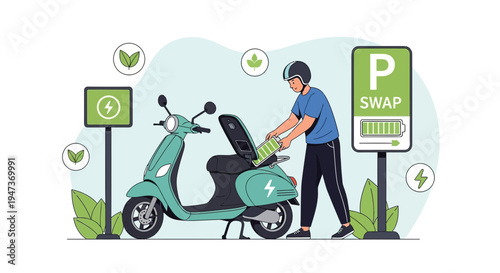 Electric Scooter Battery Swap Station: Sustainable Urban Mobility and Green Energy