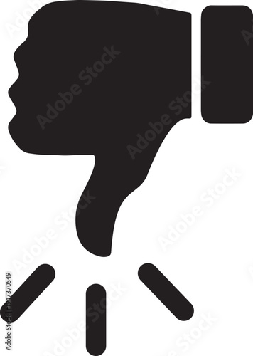 Dislike Icon With Radial Lines Symbol Vector Art