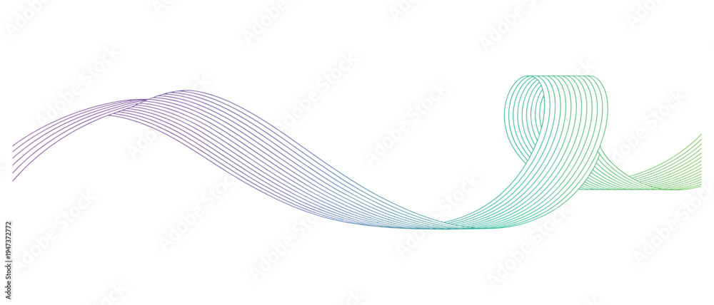 Fototapeta premium Abstract mesh wave line digital flow background