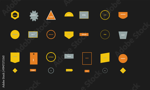 Professional Industrial Icons Set: Construction, Energy, Logistics, Service, Business Concepts