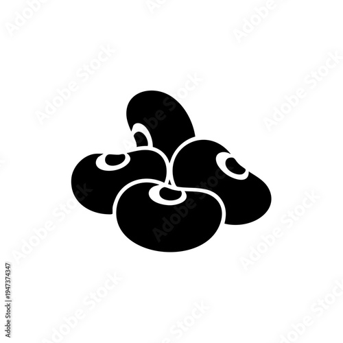 Cluster of blackberries arranged in a stylized formation with minimalist design