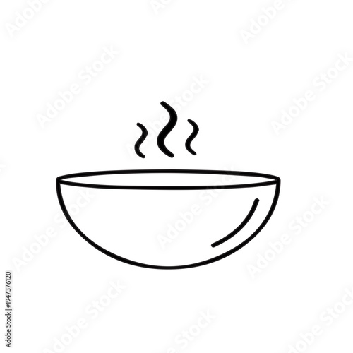 Hot soup bowl icon