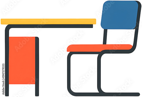 Dining Table and Chair Furniture Interior Icon