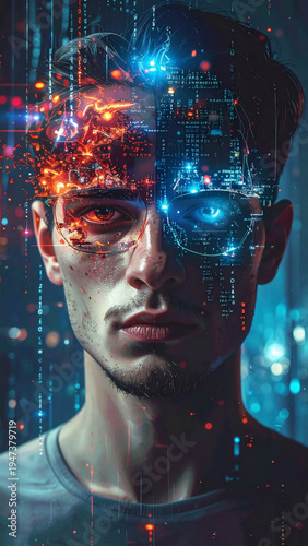 Advanced Artificial Intelligence Interface Merging With Human Mind