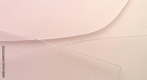 A close up of a pink and white piece of paper with a stitching detail