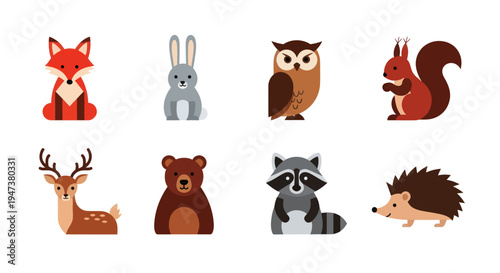 Cartoon forest animals illustration