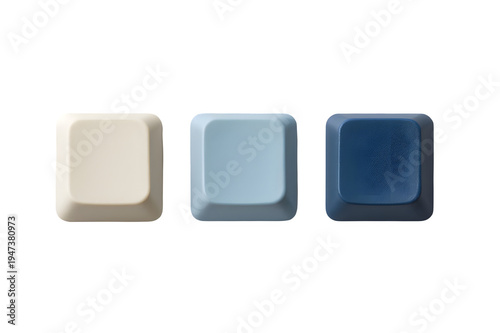 Minimalist keycap design with rounded edges and concave surfaces, symbolizing style and functionality.