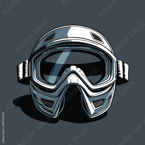 Cool ATV goggles vector image in detail