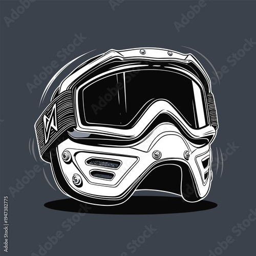 Cool ATV goggles vector image in detail