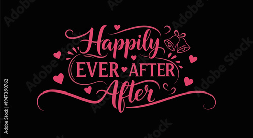 Wedding theme design on black background