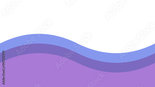 A person riding a bicycle across a purple and blue wavy landscape