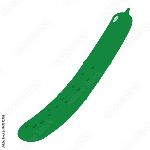 「きゅうり」野菜・食材のシンプルなイラスト素材