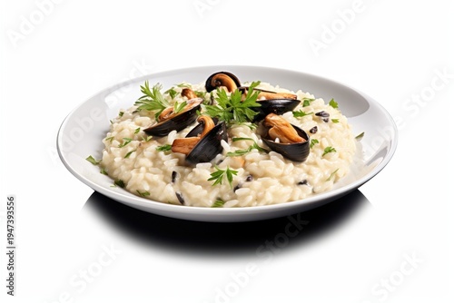 Risotto plate food meal.