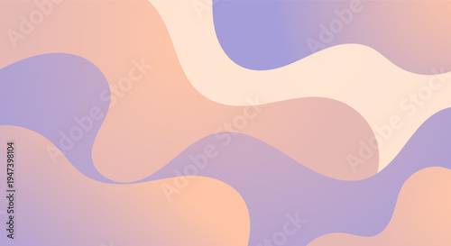 Soft pastel gradient waves creating a gentle and calming abstract background design