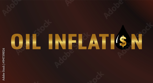 Golden oil drop with dollar sign symbolizing oil inflation and rising energy costs
