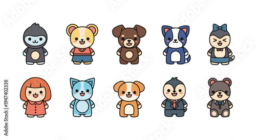 Cartoon animals collection