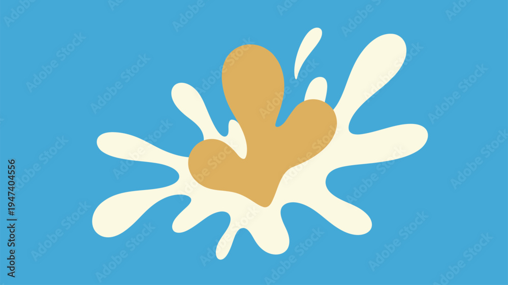 Obraz premium Milk Splash Brown Ginger Shape