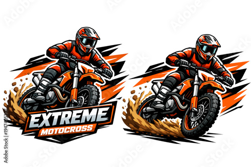 Motocross logo vector