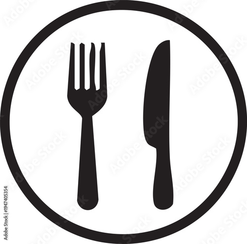 Fork Spoon and Knife Cutlery Set on White Background