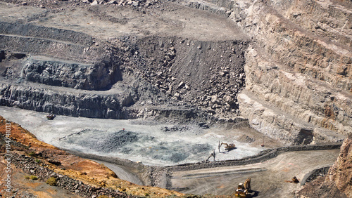 Close up of Kalgoorlie open pit mine, Western Australia.