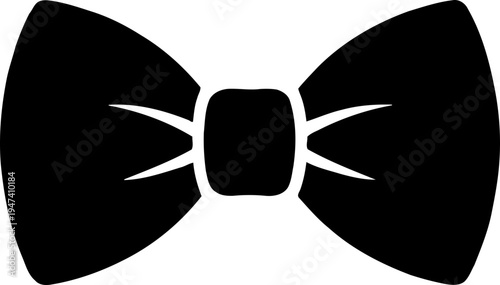 Hair Bow Coquette Black Vector Illustration