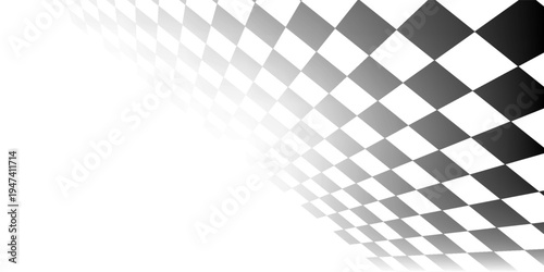 Black and white chess pattern. Checkerboard seamless vector illustration. Abstract checkered checkerboard for game. Grid geometric square shape. Race flag. Retro mosaic floor.