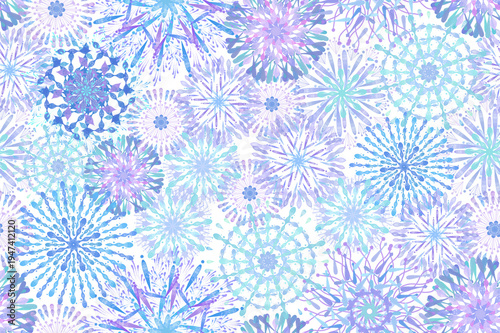 Soft Color Fireworks Pattern on Light Background, Summer Festival Design