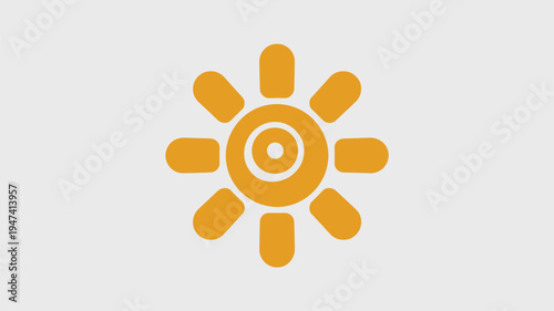 Sun icon minimalist vector