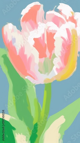 Tulip painting backgrounds abstract.