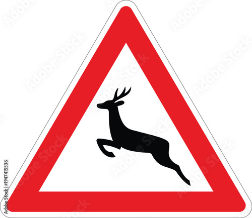 Wild Animals Road Sign
